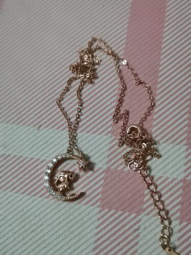 Moon-star Silver Necklace with Zircon for Girlfriend Chinese Zodiac photo review