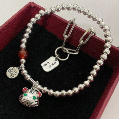 Lucky Word Chinese Zodiac Tiger Bracelet 925 Silver photo review