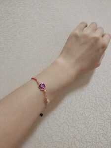 Red String Silver Chain Chinese Zodiac Bracelet photo review