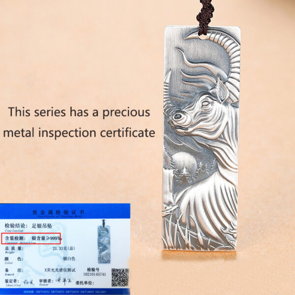 Exquisite Chinese Zodiac Pendant 999 Silver ZA0JZ001AM3 3 USD $89.99