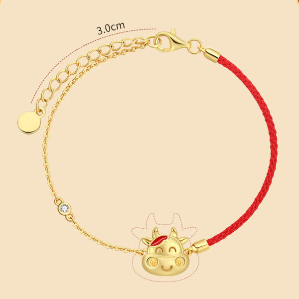 Half Red String Chinese Zodiac Bracelet for Women ZA0YSY001AM3 8 SGD $96.45