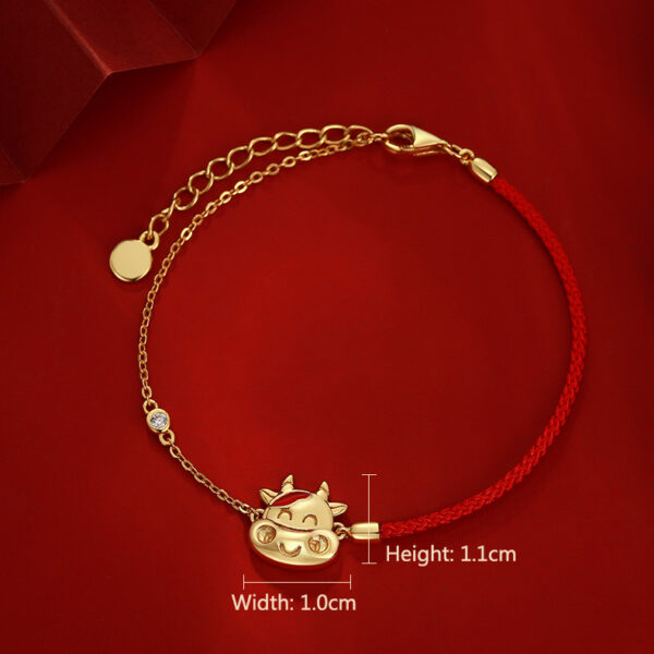 Half Red String Chinese Zodiac Bracelet for Women ZA0YSY001AM3 9 SGD $96.45