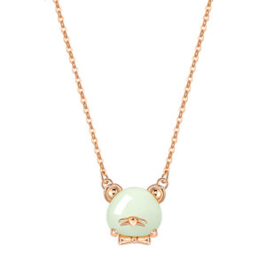 Pretty Silver Necklace with Jade Pendant for Girls Chinese Zodiac ZA1YSY002 v1 SGD $82.67