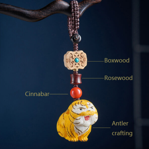 Upscale Tiger Bag Charm Pendant Made from Antlers ZA2BB015 6 USD $89.99