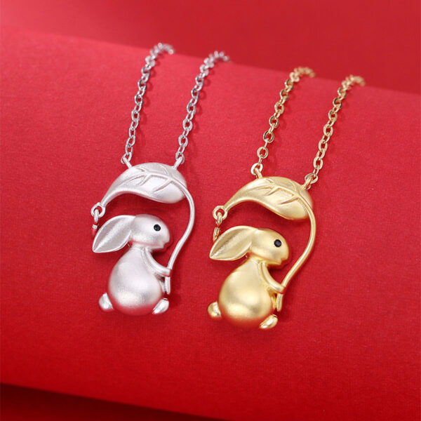 Lucky Rabbit Pendant Necklace 925 Silver ZA2BB020 2 SGD $82.67