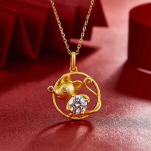 Birthstone Necklace 925 Silver with Moissanite Pendant Chinese Zodiac ZA4BB002 d1 CAD $121.40