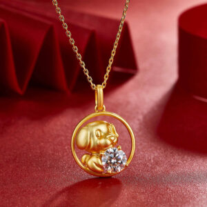 Birthstone Necklace 925 Silver with Moissanite Pendant Chinese Zodiac ZA4BB002 d11 USD $89.99