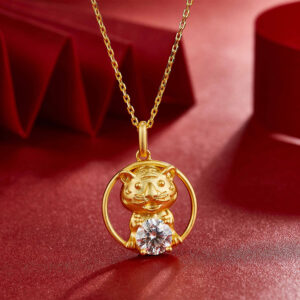 Birthstone Necklace 925 Silver with Moissanite Pendant Chinese Zodiac ZA4BB002 d3 AUD $135.16