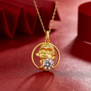 Birthstone Necklace 925 Silver with Moissanite Pendant Chinese Zodiac ZA4BB002 d9 USD $89.99