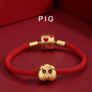 Cute Red String Chinese Zodiac Bracelet S925 Silver ZA4BB005 v12 USD $39.99