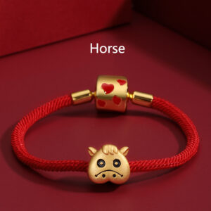 Cute Red String Chinese Zodiac Bracelet S925 Silver ZA4BB005 v7 AUD $61.58