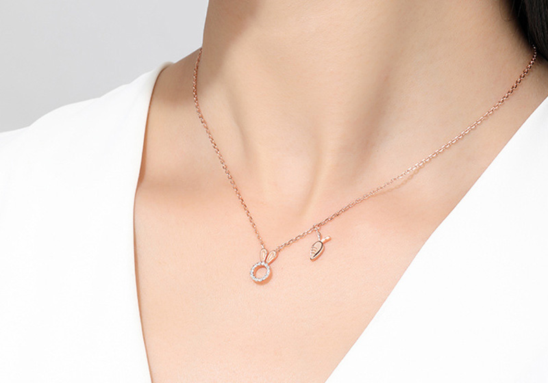 Cold Style Rabbit Necklace for Girls S925 Silver ZA4BB010 d CAD $40.46