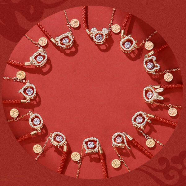 Half Red String Chinese Zodiac Bracelet Silver ZA4BB013 4 GBP £25.07