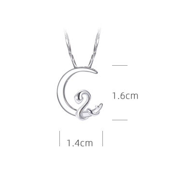 Simple 999 Silver Necklace for Women Chinese Zodiac a USD $59.99
